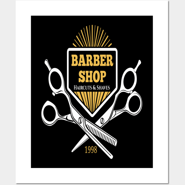 barber Shop logo Wall Art by The Squeez